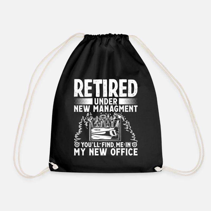 Retired under new Managment you find me - Turnbeutel - Schwarz