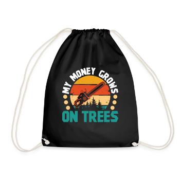 My Money grows in Trees - Drawstring Bag - black - Front