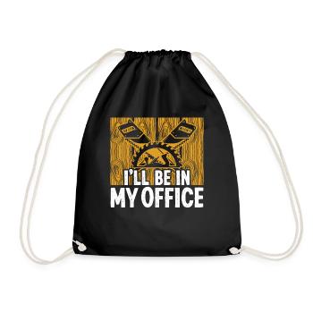 I be in my my Office - Drawstring Bag - black - Front