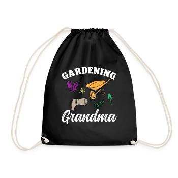 Jardinage grand-mère - Sac de sport léger - noir - Devant