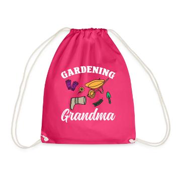 Gardening Grandma - Turnbeutel - Fuchsia - Vorne