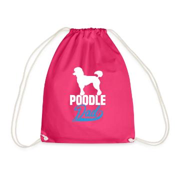 Poodle Dad - Turnbeutel - Fuchsia - Vorne