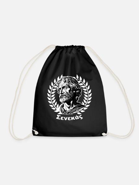 Seneca Roman Stoic Philosophy Ancient Stoicism - Turnbeutel - Schwarz