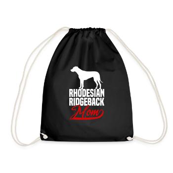 Rhodesian Ridgeback Mom - Drawstring Bag - black - Front