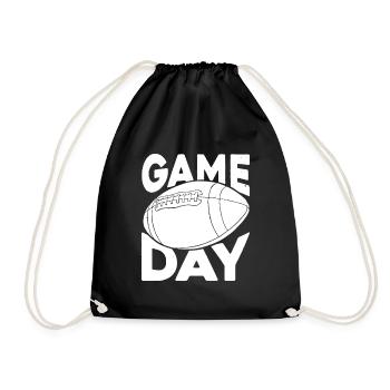 Vintage American Football Game Sports Lover - Drawstring Bag - black - Front