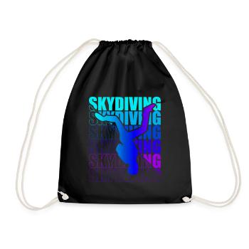Skydive Freefly Fallschirmspringer Shirt Skydiving - Turnbeutel - Schwarz - Vorne