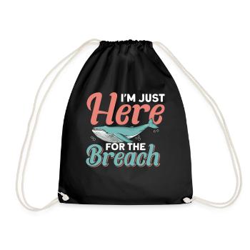 Whale Watching Whale Watching Orca Blue Whale - Drawstring Bag - black - Front