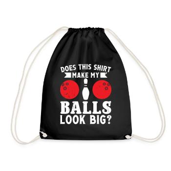 Bowling Balls - Funny Bowler - Turnbeutel - Schwarz - Vorne