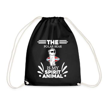 Polar Bear Polar Bear Bear - Drawstring Bag - black - Front