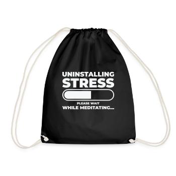 Deinstallation von Stress Meditieren Yoga - Turnbeutel - Schwarz - Vorne