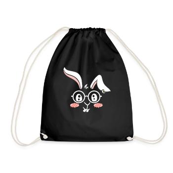 Easter Holiday Rabbit Easter Happy Easter - Drawstring Bag - black - Front