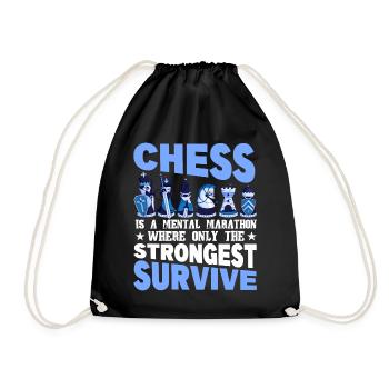 Chess Chess piece King Pawn Dream - Drawstring Bag - black - Front