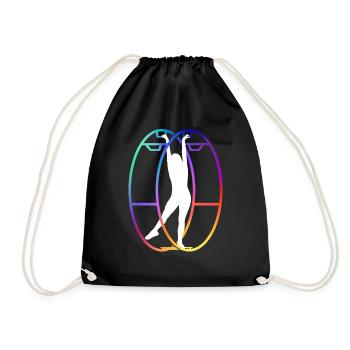 Rhönrad Gymnastics Wheel Wheel - Drawstring Bag - black - Front