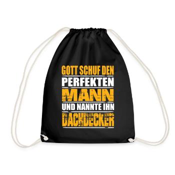 Dachdecker - Turnbeutel - Schwarz - Vorne