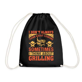 Je ne pense pas toujours à cuisiner des aliments BB - Sac de sport léger - noir - Devant