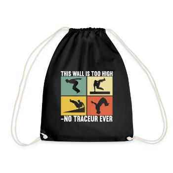 Parkour Freerunning - Drawstring Bag - black - Front
