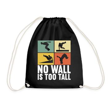 Parkour Freerunning - Drawstring Bag - black - Front