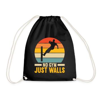 Parkour Freerunning - Drawstring Bag - black - Front