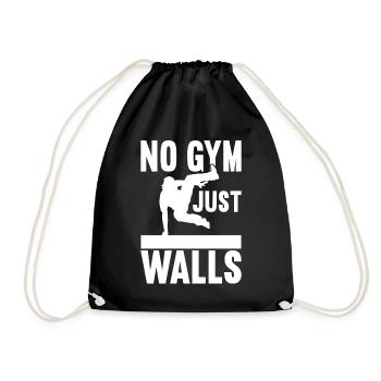 Parkour Freerunning - Drawstring Bag - black - Front