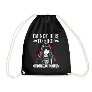 Mall Goth Gothic Grufti Spruch Emo - Turnbeutel - Schwarz - Vorne