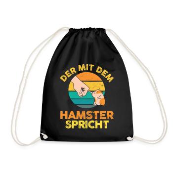 Nagetier Hamsterbesitzer Hamster - Turnbeutel - Schwarz - Vorne