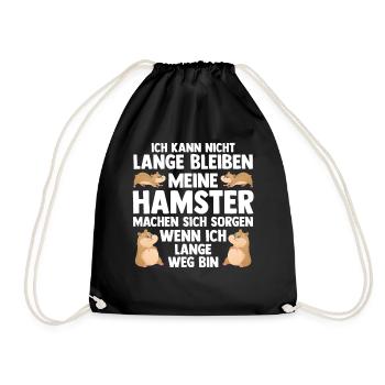 Nagetier Hamsterbesitzer Hamster - Turnbeutel - Schwarz - Vorne