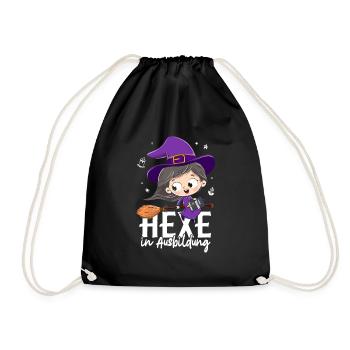 Hexe In Ausbildung - Turnbeutel - Schwarz - Vorne