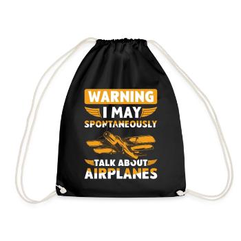 I Talk about Airplanes - Turnbeutel - Schwarz - Vorne