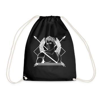 European Deity Roman Love God Cupid Ancient Mythol - Drawstring Bag - black - Front
