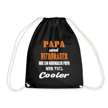 Papa und Bierbrauer - Turnbeutel - Schwarz - Vorne