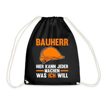 Bauherr - Turnbeutel - Schwarz - Vorne