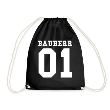 Bauherr - Turnbeutel - Schwarz - Vorne