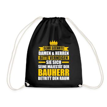 Bauherr - Turnbeutel - Schwarz - Vorne