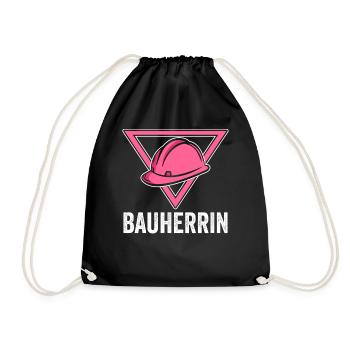 Bauherrin - Turnbeutel - Schwarz - Vorne