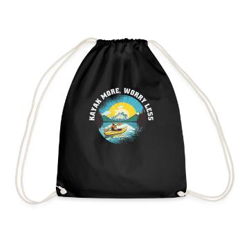 KAYAKS Kayaking CANOE RAFTING BOAT more-paddle - Drawstring Bag - black - Front