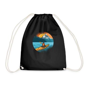 KAYAKS CANOE RAFTING BOAT Kayaking Paddling-paddle - Drawstring Bag - black - Front