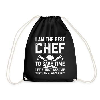 Je suis le meilleur chef pour gagner du temps, supposons simplement - Sac de sport léger - noir - Devant