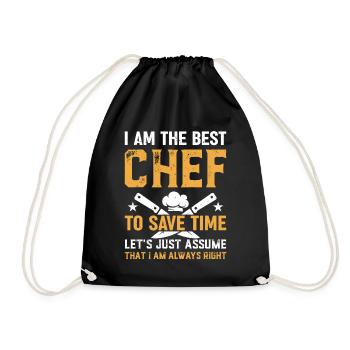 Je suis le meilleur chef pour gagner du temps, supposons simplement - Sac de sport léger - noir - Devant