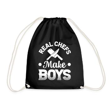 Vrai chef faire des garçons chef de cuisine couteaux cuisine fo - Sac de sport léger - noir - Devant
