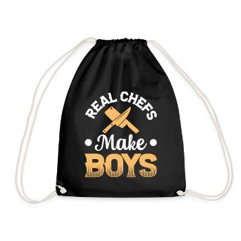 Real Chef Make Boys Cooking Chef Tools Cooking Foo - Sac de sport léger - noir - Devant