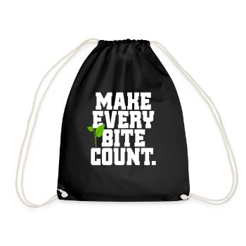 Veganer Make Every Count Go Vegan Veganerin - Sac de sport léger - noir - Devant