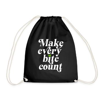 Veganer Make Every Count Go Vegan Veganerin - Sac de sport léger - noir - Devant