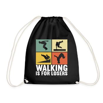 Parkour Freerunning - Drawstring Bag - black - Front