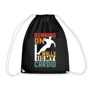 Parkour Freerunning - Drawstring Bag - black - Front