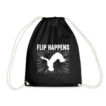 Parkour Freerunning - Drawstring Bag - black - Front