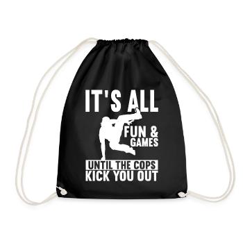 Parkour Freerunning - Drawstring Bag - black - Front