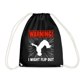 Parkour Freerunning - Drawstring Bag - black - Front