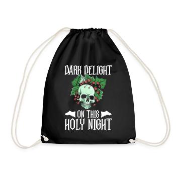 Dark Delight On This Holy Night - Goth Christmas - Drawstring Bag - black - Front