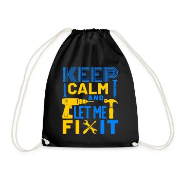 Restez calme et laissez-moi le réparer - Sac de sport léger - noir - Devant