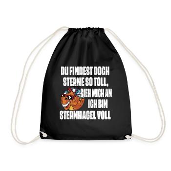 Sieh mich an, ich bin Sternhagel voll! Lustiges - Turnbeutel - Schwarz - Vorne